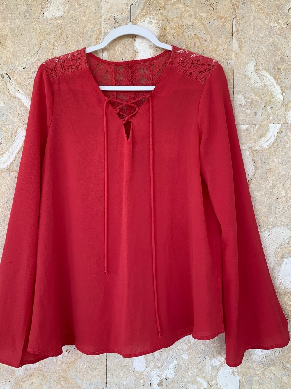 Women’s Lace-Up Blouse